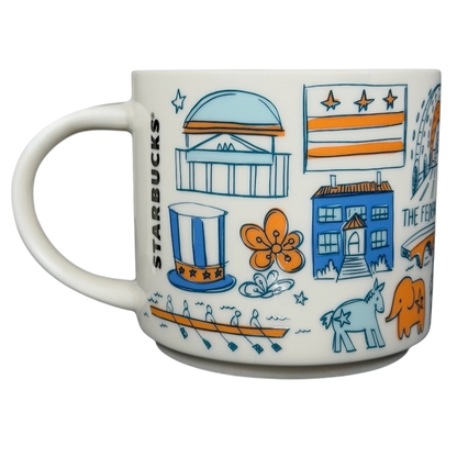 Starbucks Washington DC Been There collectible mug featuring iconic local landmarks and designs