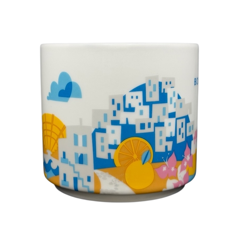You Are Here Bodrum Mug Starbucks featuring vibrant illustrations of Bodrum's iconic landscape