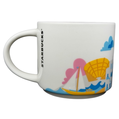 You Are Here Bodrum Mug Starbucks featuring a colorful sailing scene and local landmarks