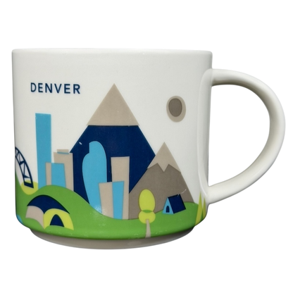 You Are Here Collection Denver Mug Starbucks featuring iconic Denver landmarks and vibrant colors