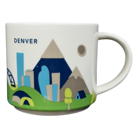 You Are Here Collection Denver Mug Starbucks featuring iconic Denver landmarks and vibrant colors