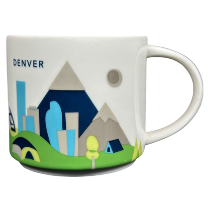 You Are Here Collection Denver Mug Starbucks featuring colorful mountain and city designs