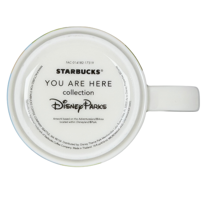 You Are Here Collection Disneyland Adventureland Mug Starbucks with iconic designs and detailed artwork