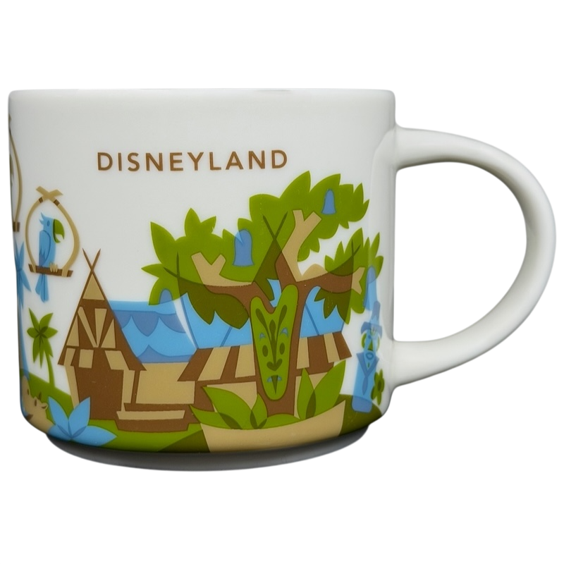 You Are Here Collection Disneyland Adventureland Mug Starbucks featuring tropical designs and iconic landscapes