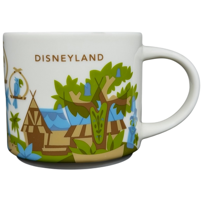 You Are Here Collection Disneyland Adventureland Mug Starbucks featuring tropical designs and iconic landscapes