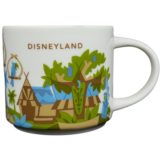 You Are Here Collection Disneyland Adventureland Mug Starbucks featuring tropical designs and iconic landscapes