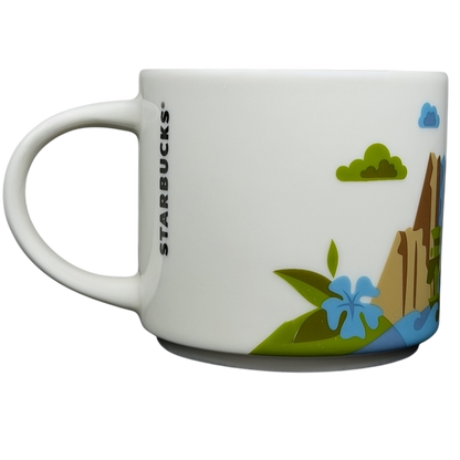 You Are Here Collection Disneyland Adventureland Mug Starbucks featuring vibrant tropical designs