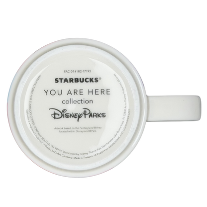 Bottom view of Starbucks You Are Here Collection Disneyland Fantasyland Mug with Disney Parks logo