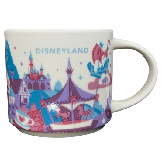 You Are Here Collection Disneyland Mug Starbucks featuring colorful design of Disneyland attractions
