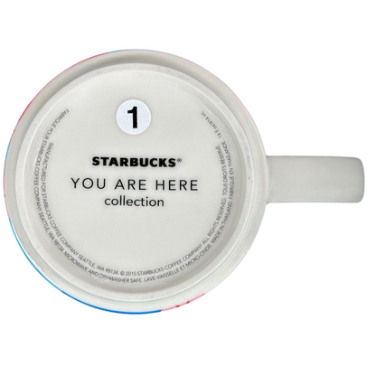 Bottom view of Starbucks You Are Here Collection Washington D.C. Mug showcasing its design and logo