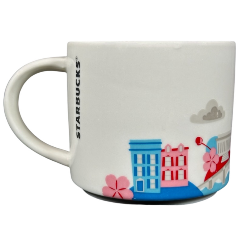 You Are Here Collection Washington D.C. Mug Starbucks featuring iconic landmarks and cherry blossoms