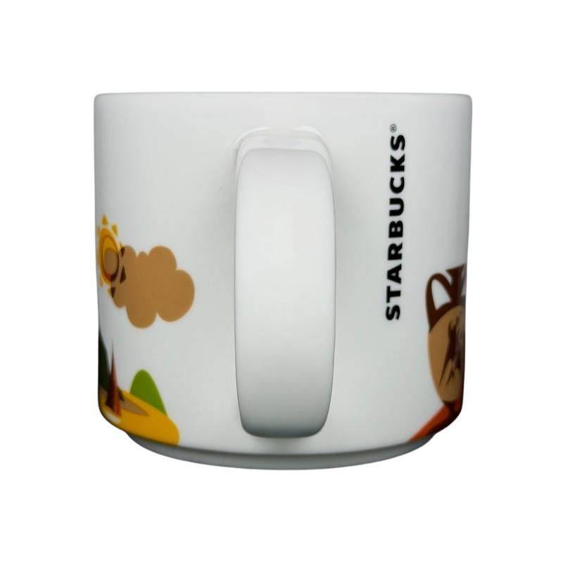You Are Here Greece Mug Starbucks featuring iconic landmarks and colors of Greece