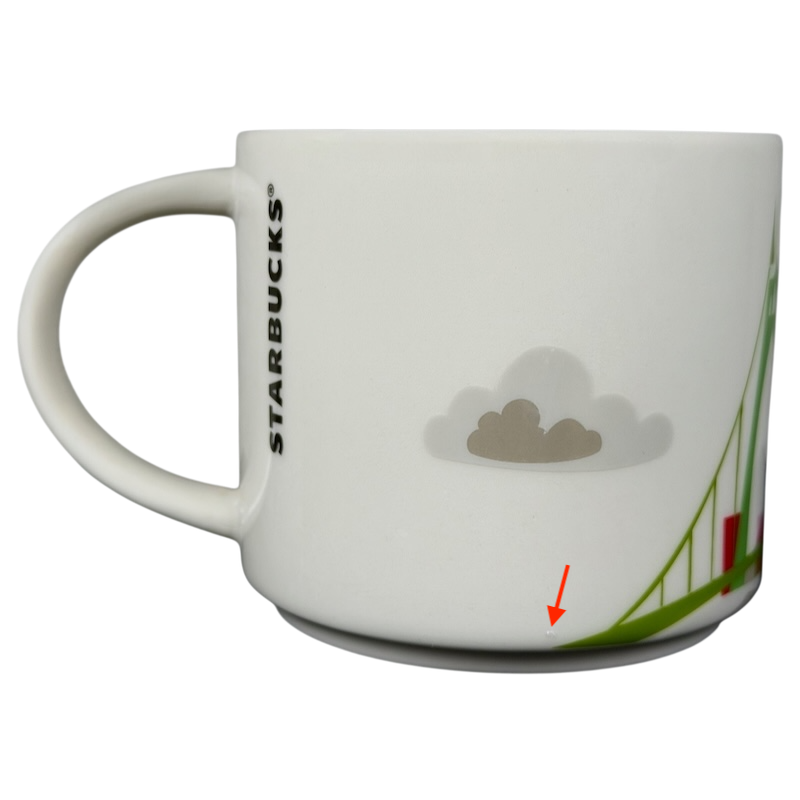 Starbucks You Are Here Portland mug featuring local landmarks and city colors