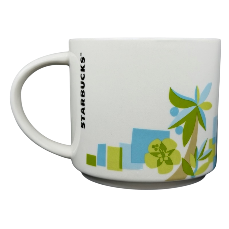 You Are Here Waikiki Mug Starbucks featuring vibrant tropical designs and a classic shape