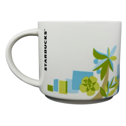 You Are Here Waikiki Mug Starbucks featuring vibrant tropical designs and a classic shape