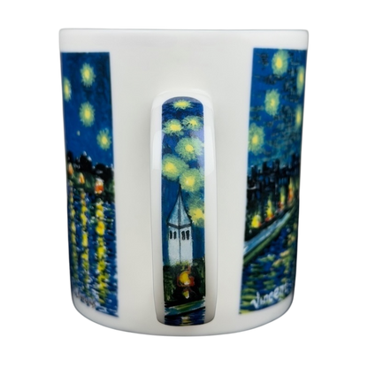 Starry Night Over the Rhone Chaleur mug featuring vibrant starry design inspired by Van Gogh