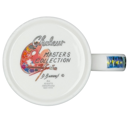 Starry Night Over the Rhone Chaleur mug featuring a colorful art-inspired design and a comfortable handle.