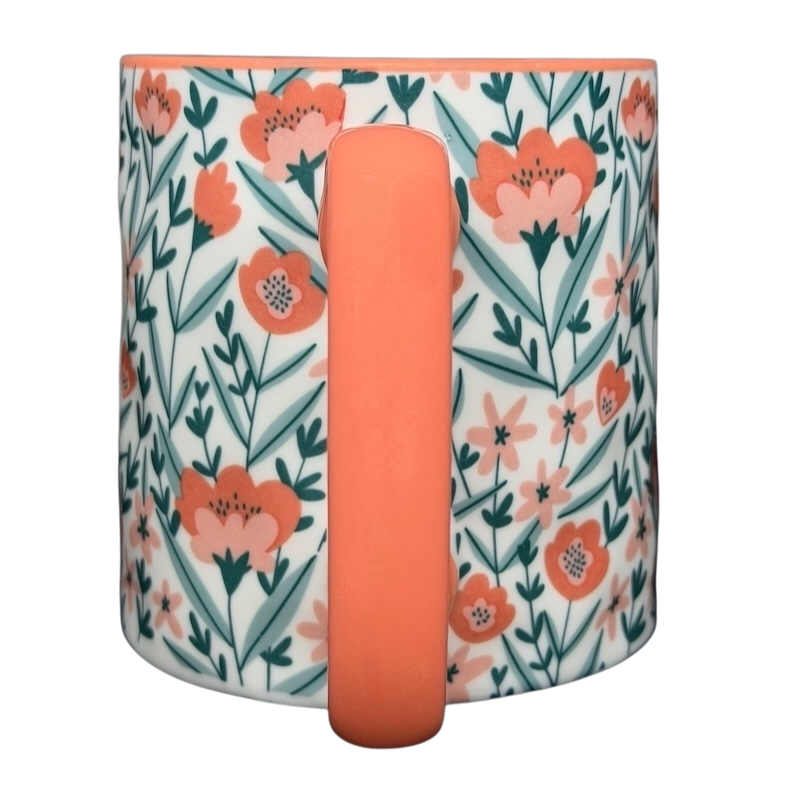Bella Floral Coral Handle Mug 10 Strawberry Street with vibrant floral design and coral handle