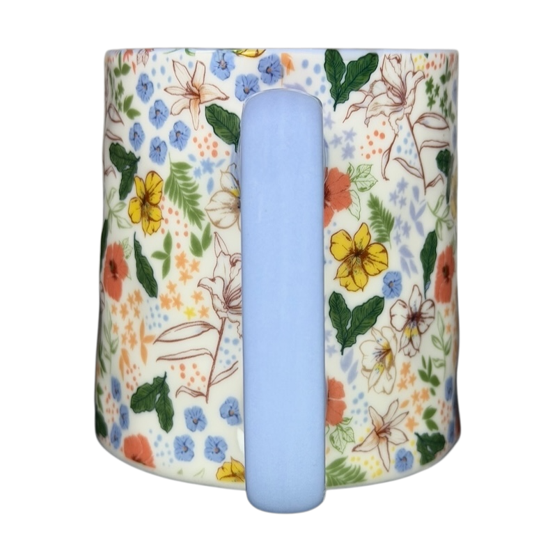 Bella Floral Wildflower Lavender Handle Mug 10 Strawberry Street featuring colorful floral patterns and a lavender handle