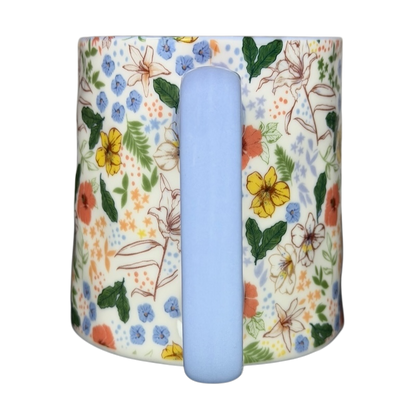 Bella Floral Wildflower Lavender Handle Mug 10 Strawberry Street featuring colorful floral patterns and a lavender handle