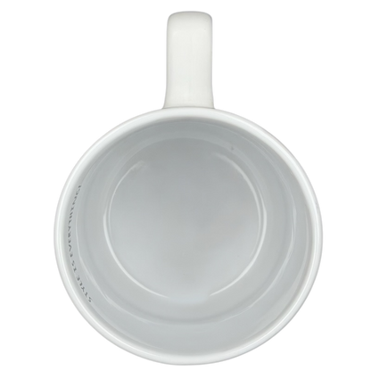 Inside view of a white ceramic mug featuring Style Is Everything French Bulldog Mug Spectrum Designz