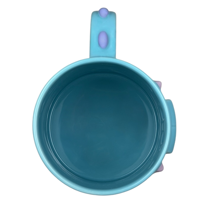Top view of Disney Sulley 3D sculpted mug with vibrant colors and character details