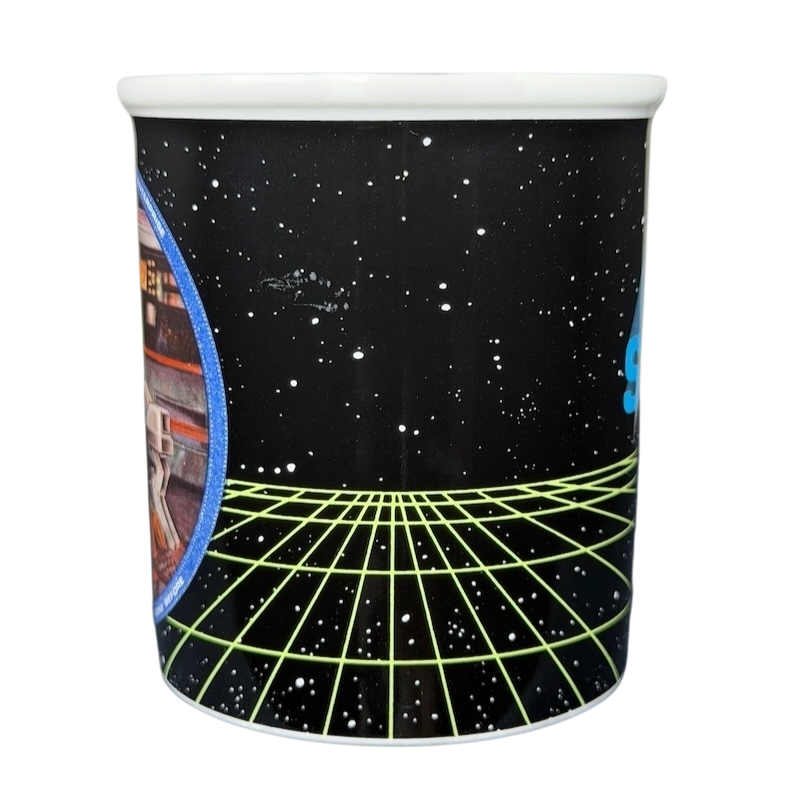Sulu Star Trek vintage mug featuring space design with vibrant colors and classic Starfleet imagery