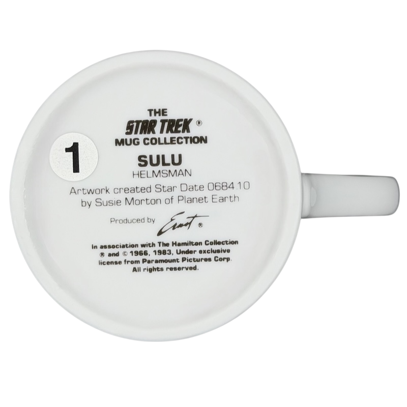 Sulu Star Trek vintage mug featuring a unique design and collectible details from The Hamilton Collection