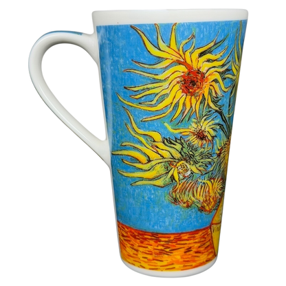 Chaleur Sunflowers Vincent Van Gogh Mug featuring vibrant sunflower artwork for art lovers
