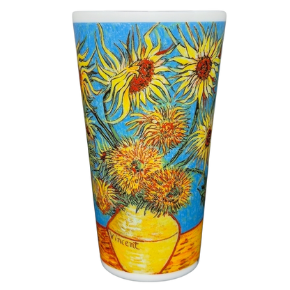 Chaleur Sunflowers Vincent Van Gogh Mug featuring vibrant sunflower artwork in bright colors