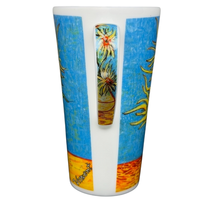 Chaleur Sunflowers Vincent Van Gogh Mug featuring vibrant artwork inspired by Van Gogh's masterpiece