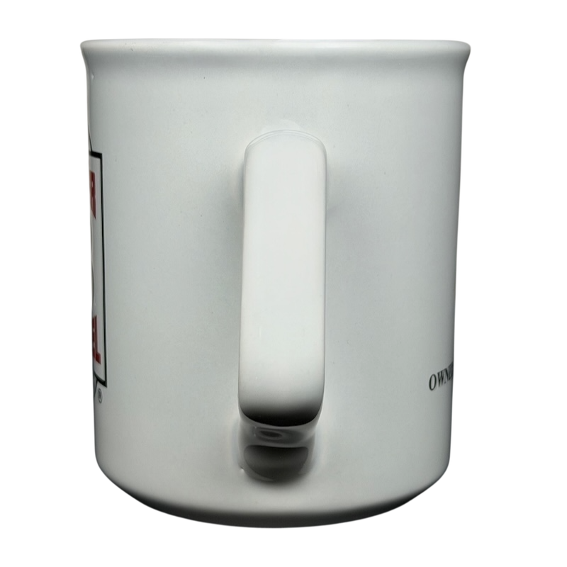 Super 8 Motel vintage mug with a classic design and curved handle, perfect for collectors