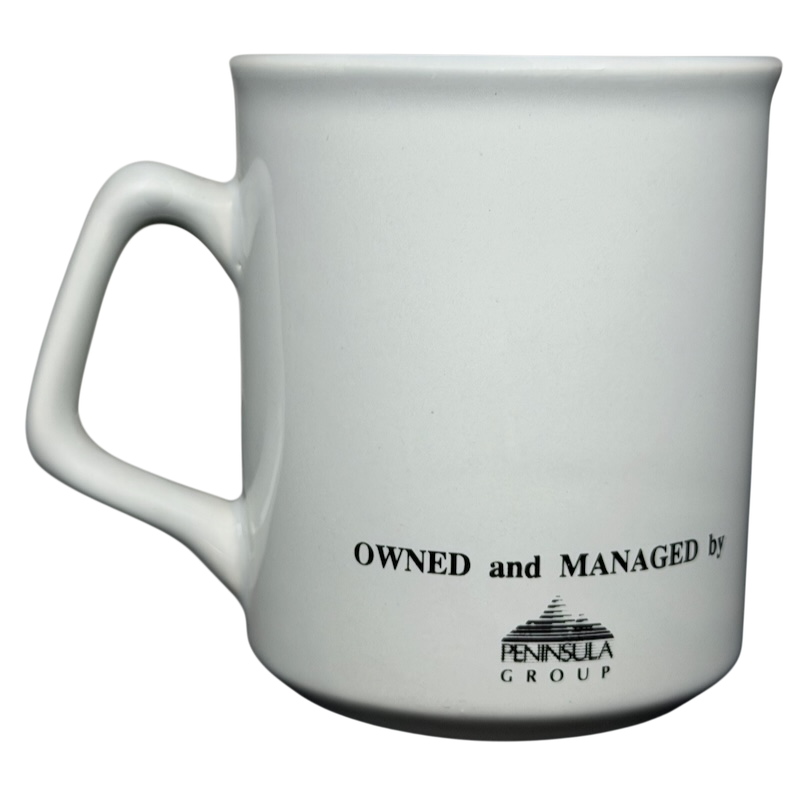 Super 8 Motel vintage mug with classic design and black logo for collectors