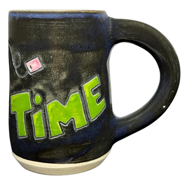 Duck Yeah Tea Bag Time Pottery Mug featuring a playful design in vibrant colors