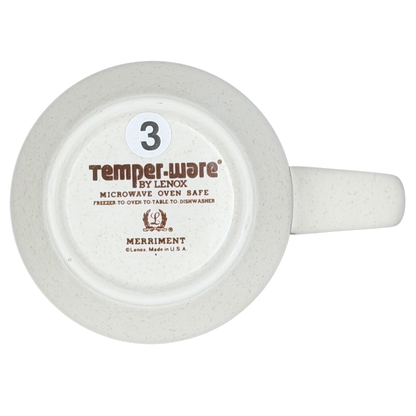 Bottom view of Temperware Merriment Mug Lenox marked microwave oven safe for durable serving