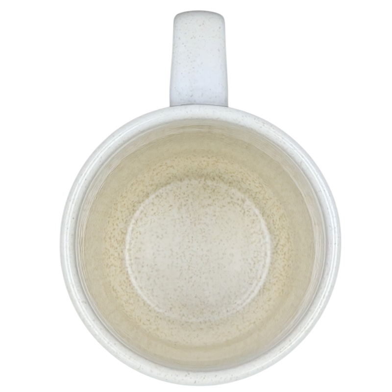Inside view of the Temperware Merriment Mug Lenox showcasing its simple beige design