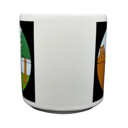 The Far Side Bears In Crosshairs Mug OZ featuring cartoon bears and forest illustrations