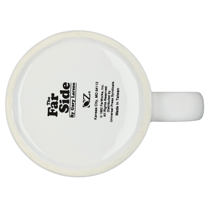 The Far Side dinosaur mug featuring a fun and quirky design for coffee lovers