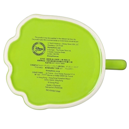 The Good Dinosaur Arlo Spot mug in green with a unique dinosaur shape for Disney fans