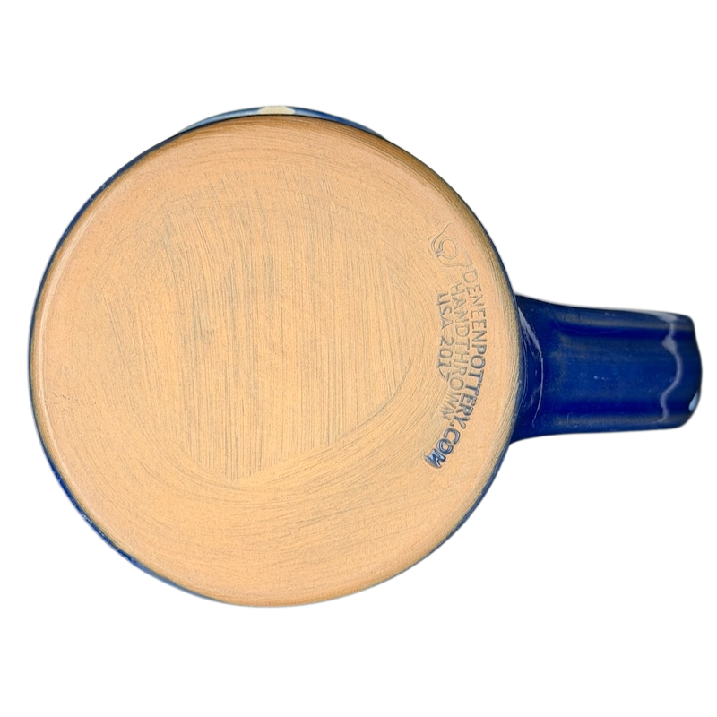 Bottom view of the Original Pancake House Poway and Temecula California Blue Mug 2017 Deneen Pottery