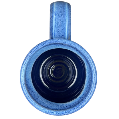 The Original Pancake House Poway and Temecula California Blue Mug 2017 Deneen Pottery with a unique glaze finish