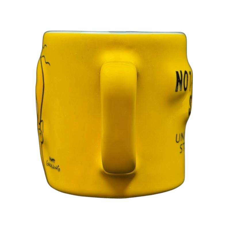 The Simpsons Homer Simpson Not-So-Hot Shot Universal Studios Mini Mug in bright yellow with playful design