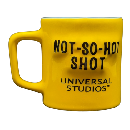 The Simpsons Homer Simpson Not-So-Hot Shot Universal Studios Mini Mug in bright yellow color