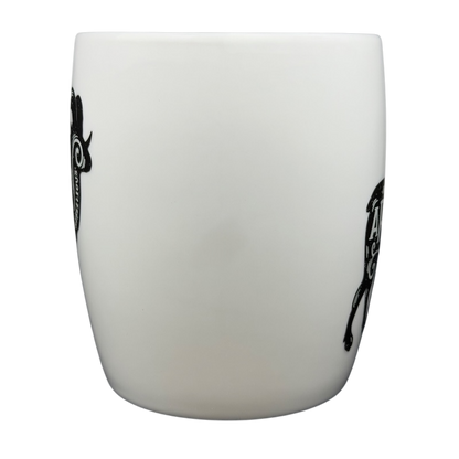 Aries Astrology Zodiac Mug Threshold featuring elegant black designs on a white ceramic surface