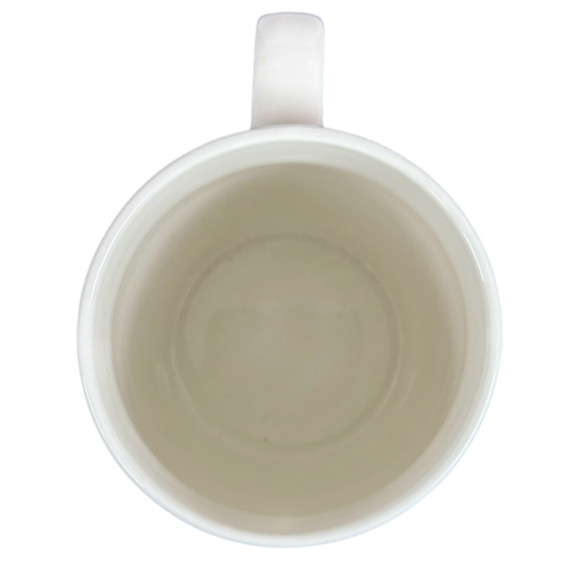 Inside view of the Aries Astrology Zodiac Mug Threshold with a smooth white finish