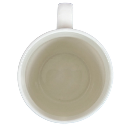 Inside view of the Aries Astrology Zodiac Mug Threshold with a smooth white finish