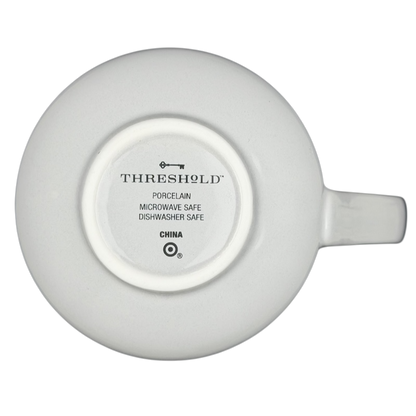 Bottom view of Threshold bear with me collectible coffee mug showing porcelain and dishwasher safe details