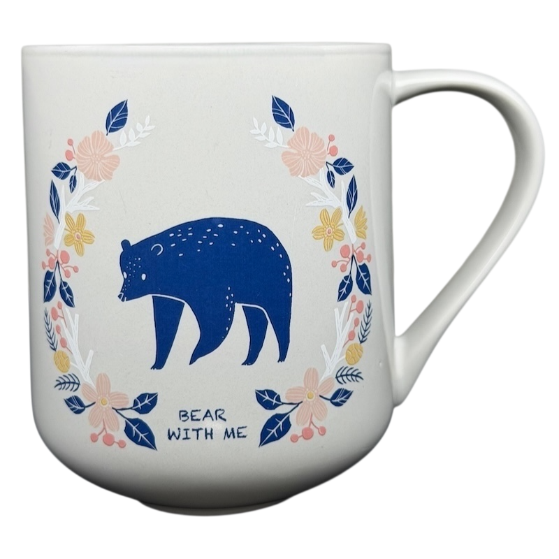 Threshold bear with me collectible coffee mug featuring a bear design surrounded by floral accents