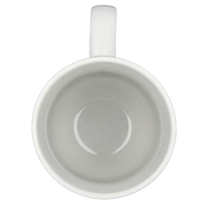 Top view of the Threshold bear with me collectible coffee mug in white porcelain