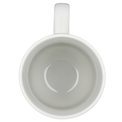 Top view of the Threshold bear with me collectible coffee mug in white porcelain